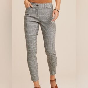 Maurices Women's Bengaline Plaid Skinny Mid Rise Dress Pant